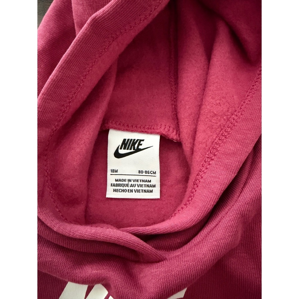 Nike Toddler Girls Pink Fleece Hoodie and Joggers 2-Piece Set 18M L135-ADZ 425 - Picture 5 of 11